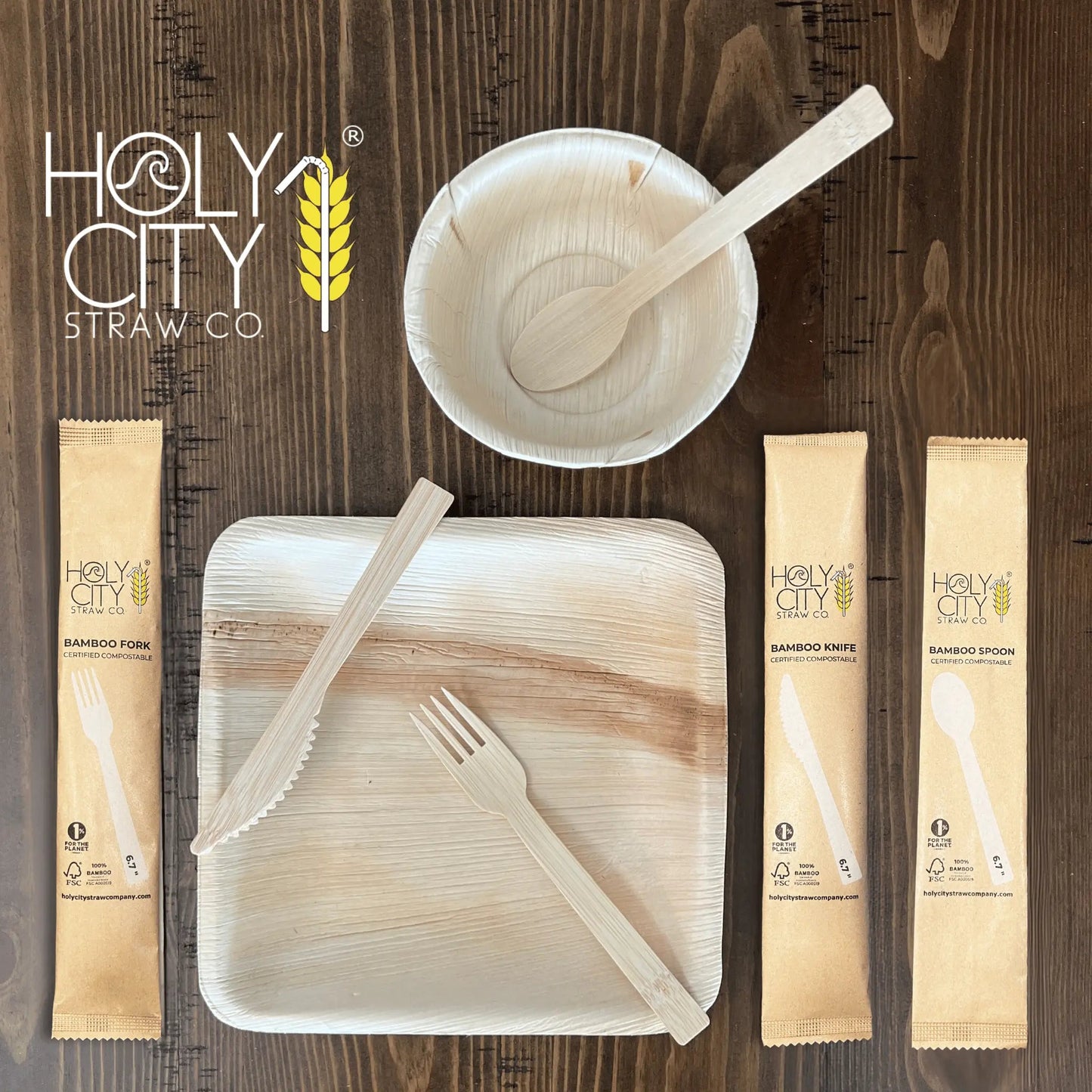 6.7" Wrapped Bamboo Forks