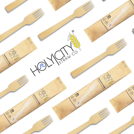 6.7" Wrapped Bamboo Forks