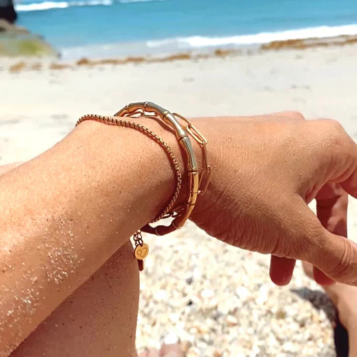 Bamboo Cuff Bangle Bracelet